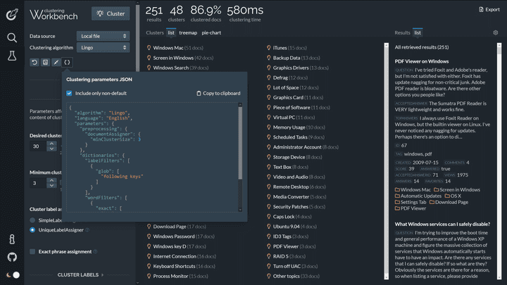 Tuning clustering - Carrot2 docs